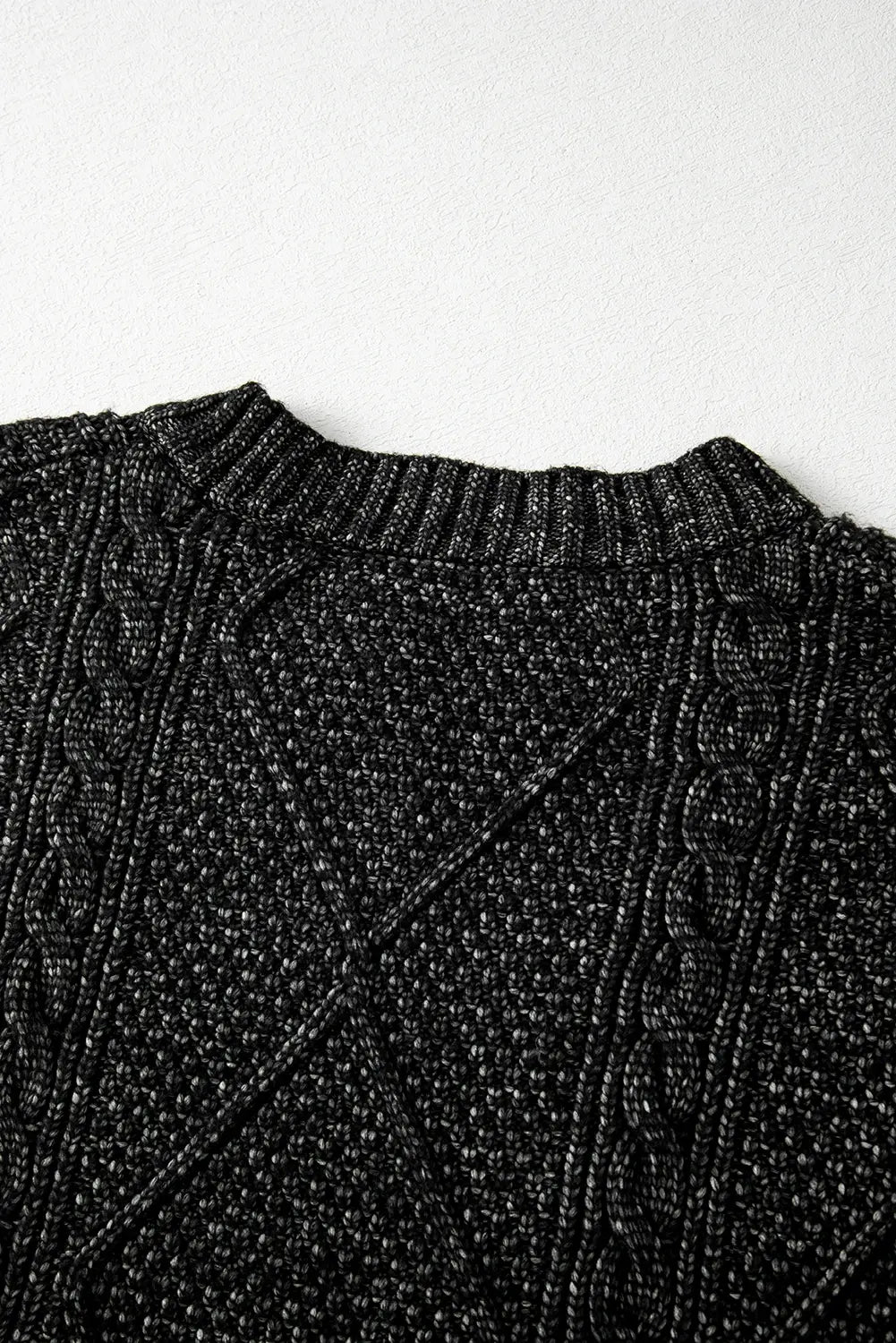 Loose Fit Cable Knit Drop Shoulder Sweater Dress | Zarnesh