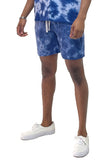 Men Cotton Tie Dye Elastic Waist Drawstring Welt Pockets Sweat Shorts Zarnesh