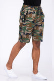 Men Plus Cotton Blend Elastic Waist with Drawstring Lounge Sweat Short Zarnesh