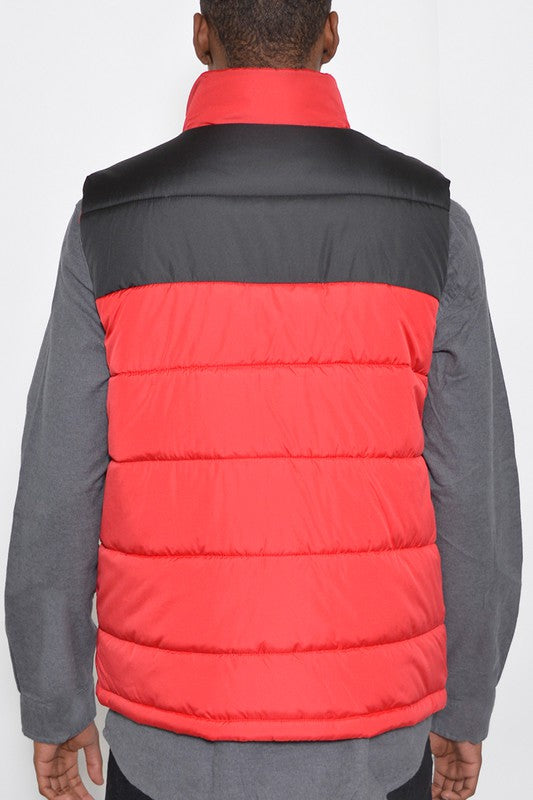 Men Padded Winter Two Tone Vest | Zarnesh
