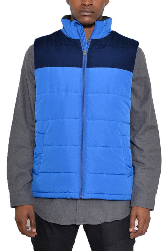 Men Padded Winter Two Tone Vest | Zarnesh