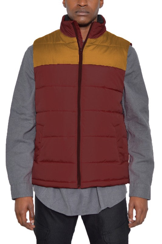 Men Padded Winter Two Tone Vest | Zarnesh