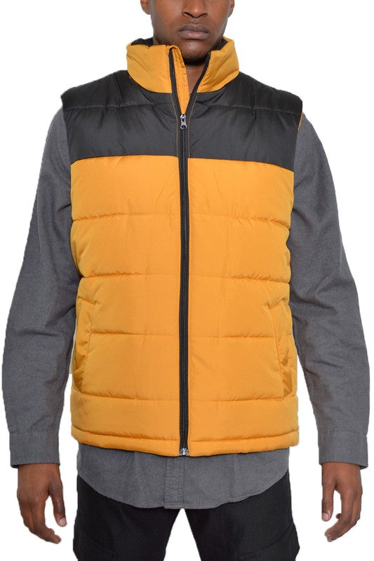 Men Padded Winter Two Tone Vest | Zarnesh