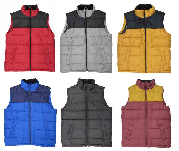 Men Padded Winter Two Tone Vest | Zarnesh