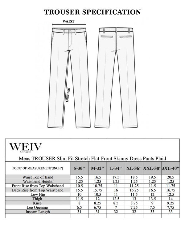 Men Plaid Slim Fit Pockets With Button Closures Trouser Pants Blue Zarnesh