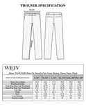 Men Plaid Slim Fit Pockets With Button Closures Trouser Pants Blue Zarnesh