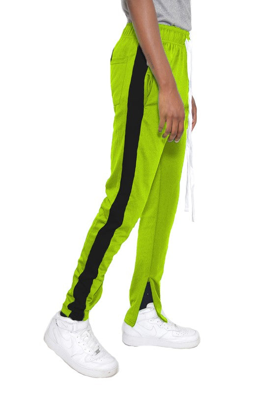 Men Single Stripe Ankle Zipper Track Pants | Zarnesh
