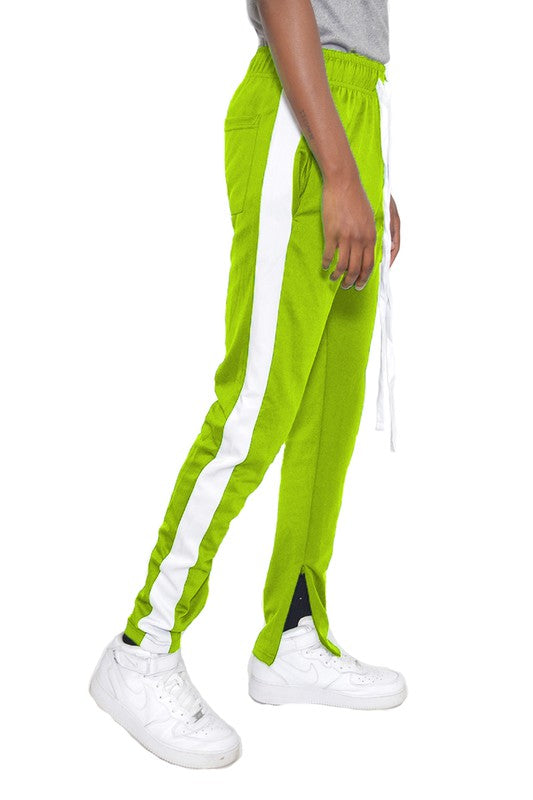 Men Single Stripe Ankle Zipper Track Pants | Zarnesh