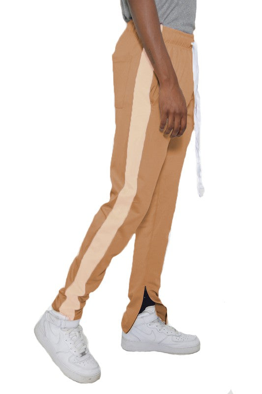 Men Single Stripe Ankle Zipper Track Pants | Zarnesh