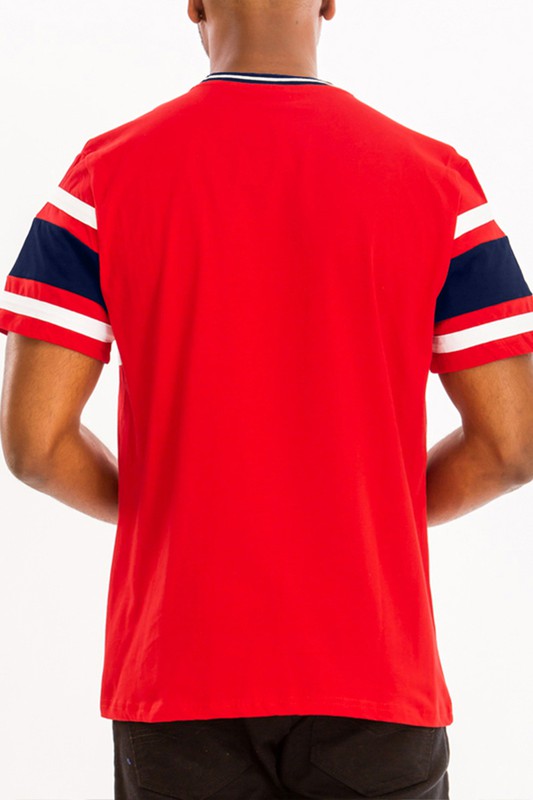 Men's 3-Stripes Cotton Tees Short Sleeve T-Shirt | Zarnesh