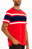 Men's 3-Stripes Cotton Tees Short Sleeve T-Shirt | Zarnesh
