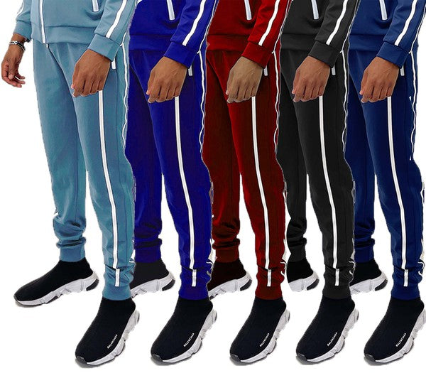 Men’s Athletic Stripe SweatPant Two-Tone Jogger Pants | Zarnesh