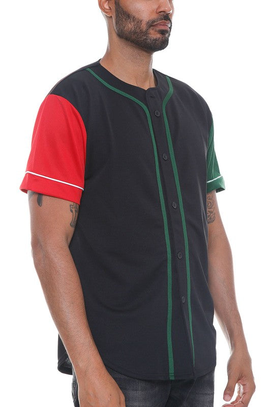 Men Solid Baseball T-Shirt Jersey | Zarnesh