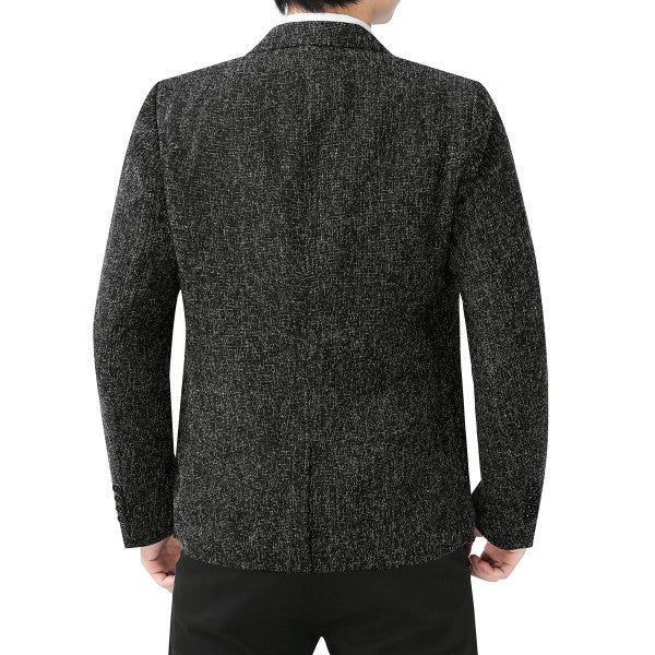 Men’s Casual Slim Fit One Button Heathered Blazer Jacket | Zarnesh