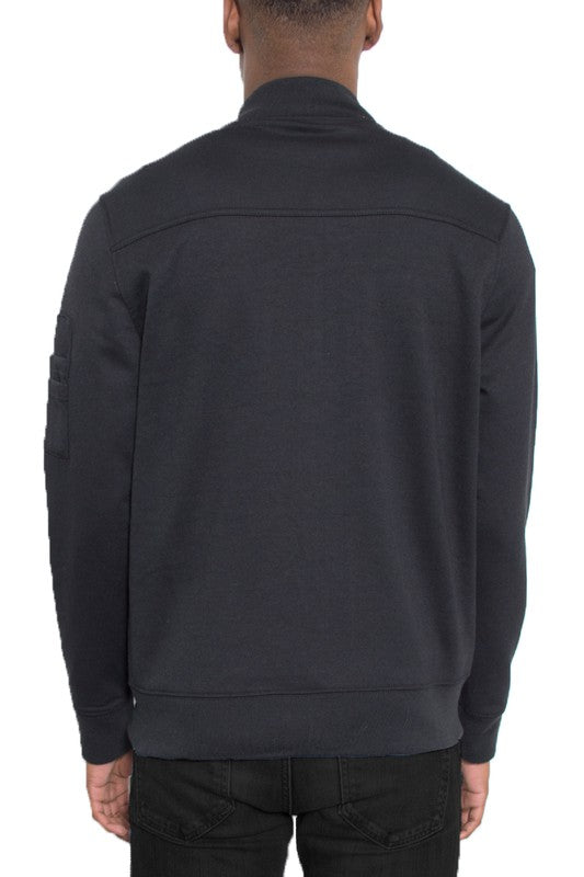 Men's Lightweight Cotton Chest Pockets Zip Up Jacket | Zarnesh