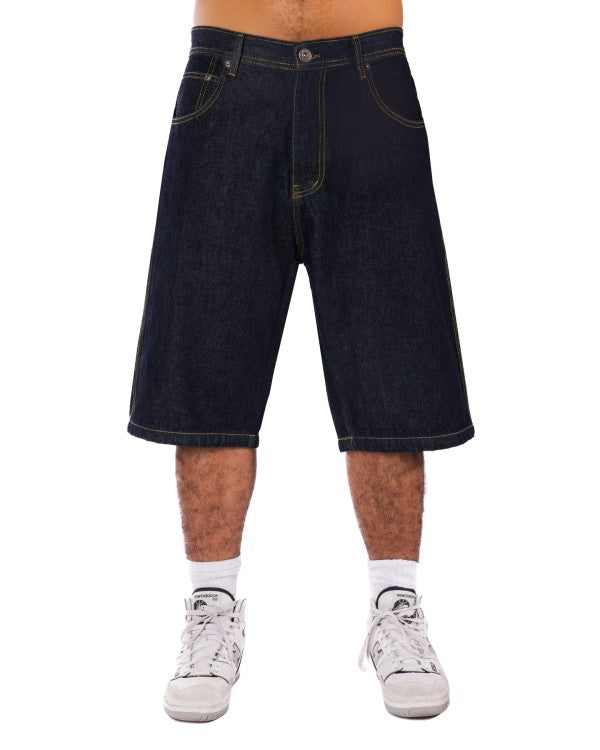 Men's Loose Fit Baggy Washed Denim Long Shorts | Zarnesh
