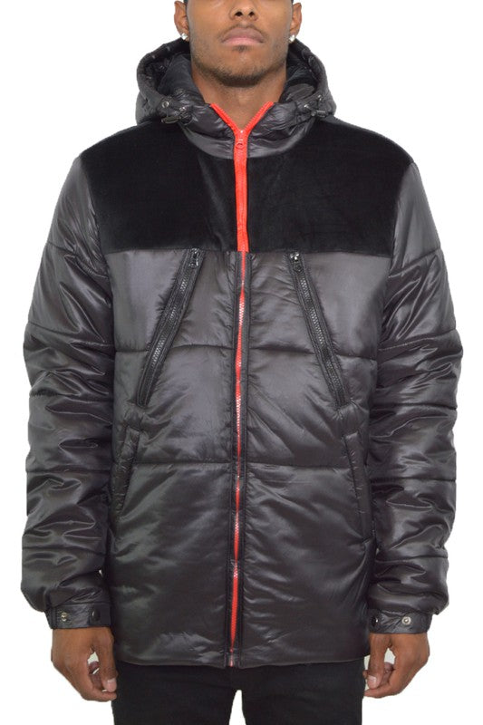 Men Padded Buffle Puffer Jacket | Zarnesh