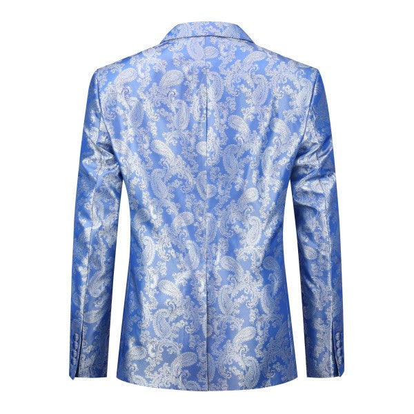 Men’s Paisley Print Tuxedo Jacket Slim Fit Formal Blazer Jacket | Zarnesh