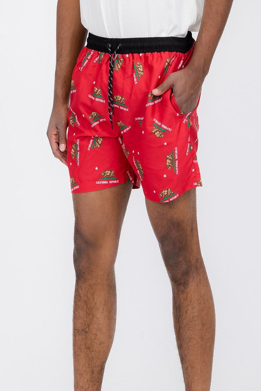 Men's California Republic Swim Trunks Swim Shorts | Zarnesh