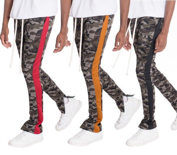 Men’s Camouflage Sweatpants Side Stripes Joggers Pants | Zarnesh