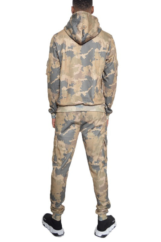 Men’s Camouflage Tracksuit Camo Hoodie Sweat Set | Zarnesh