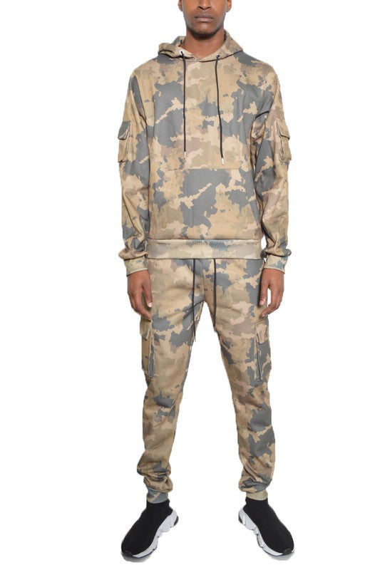 Men’s Camouflage Tracksuit Camo Hoodie Sweat Set | Zarnesh