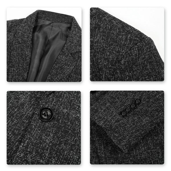 Men’s Casual Slim Fit One Button Heathered Blazer Jacket | Zarnesh