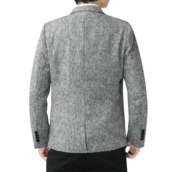 Men’s Casual Slim Fit One Button Heathered Blazer Jacket | Zarnesh