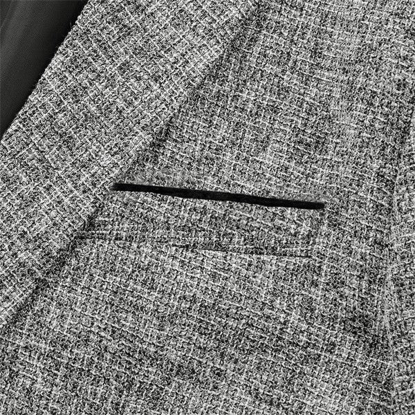 Men’s Casual Slim Fit One Button Heathered Blazer Jacket | Zarnesh