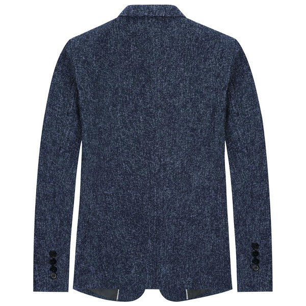 Men’s Casual Slim Fit One Button Heathered Blazer Jacket | Zarnesh