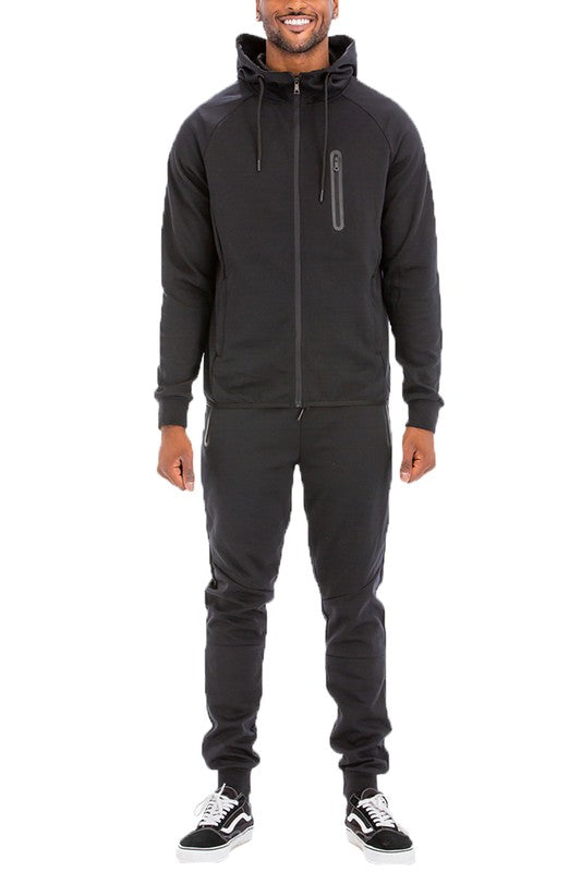 Men’s Casual Solid Full Zip Tracksuit Set | Zarnesh