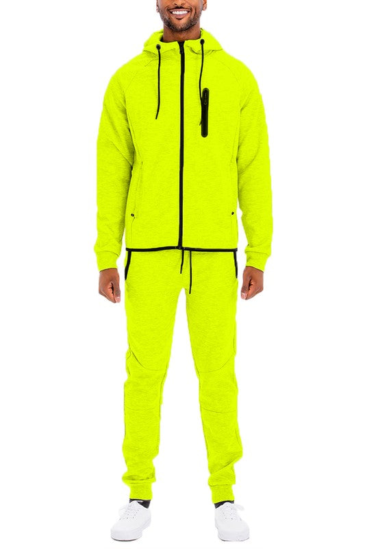 Men’s Casual Solid Full Zip Tracksuit Set | Zarnesh