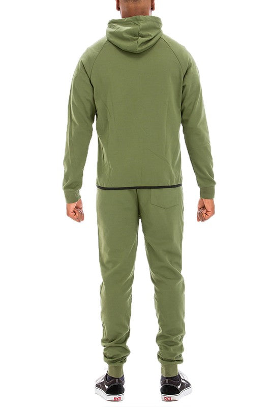 Men’s Casual Solid Full Zip Tracksuit Set | Zarnesh