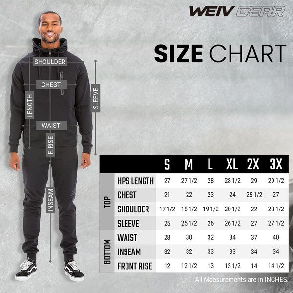 Men’s Casual Solid Full Zip Tracksuit Set | Zarnesh
