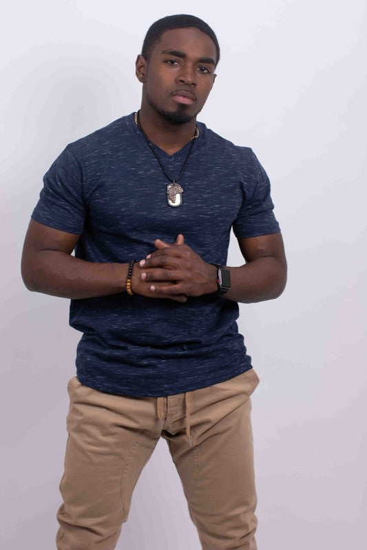 Men's Casual Tee Tri-Blend V-Neck T-Shirt | Zarnesh