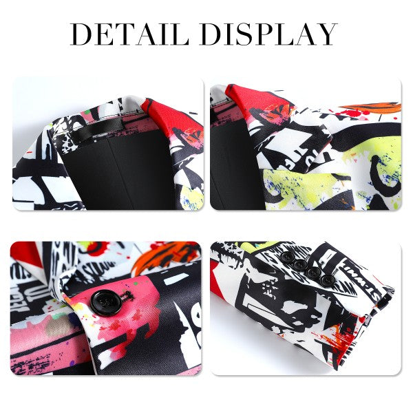 Men’s Checkered Blazer 1-Button Slim Fit Tuxedo Blazer Jacket | Zarnesh