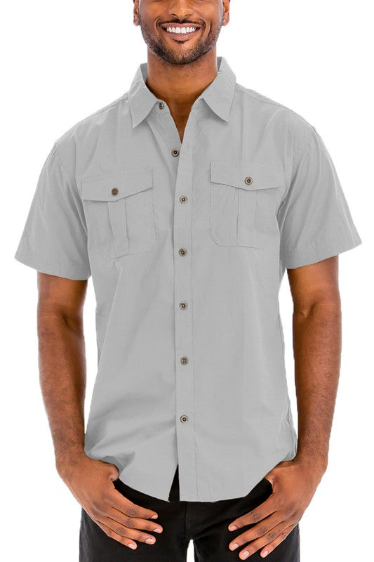 Men’s Chest Pocket Short Sleeve Shirt | Zarnesh