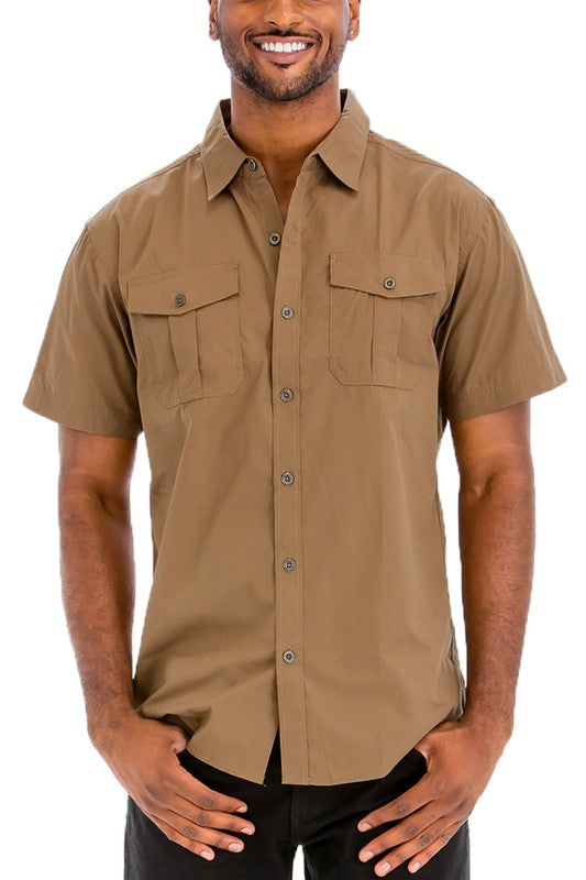 Men’s Chest Pocket Short Sleeve Shirt | Zarnesh