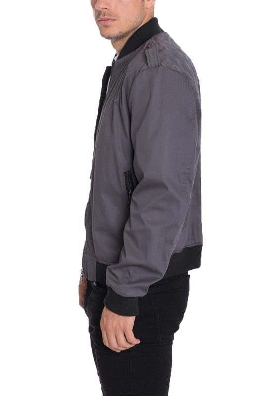 Men’s Cotton Casual Zip Up Bomber Jacket | Zarnesh