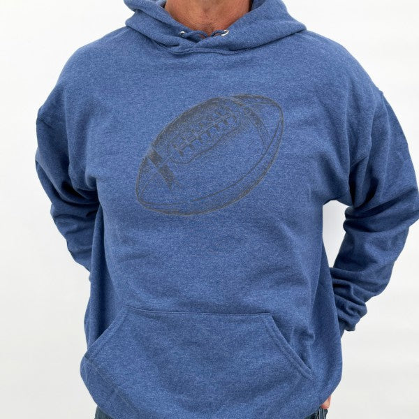 Men's Distressed Football Graphic Hooded Sweatshirt | Zarnesh