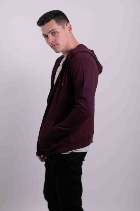 Men's Drawstring Fleece Zipper Hoodie | Zarnesh