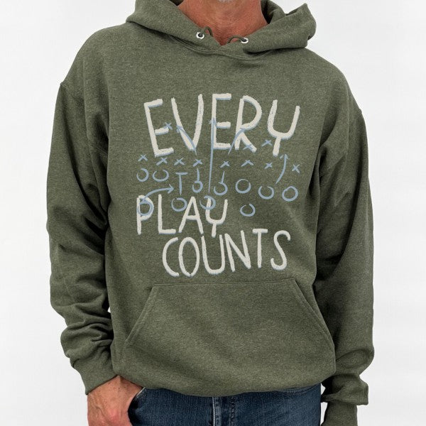 Men's Every Play Counts Football Graphic Hooded Sweatshirt | Zarnesh