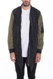 Men’s Fishtail Long Zip Up Bomber Jacket | Zarnesh