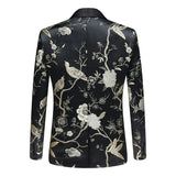 Men’s Floral Slim Fit 1-Button Embroidered Blazer Suit Set Tuxedo | Zarnesh