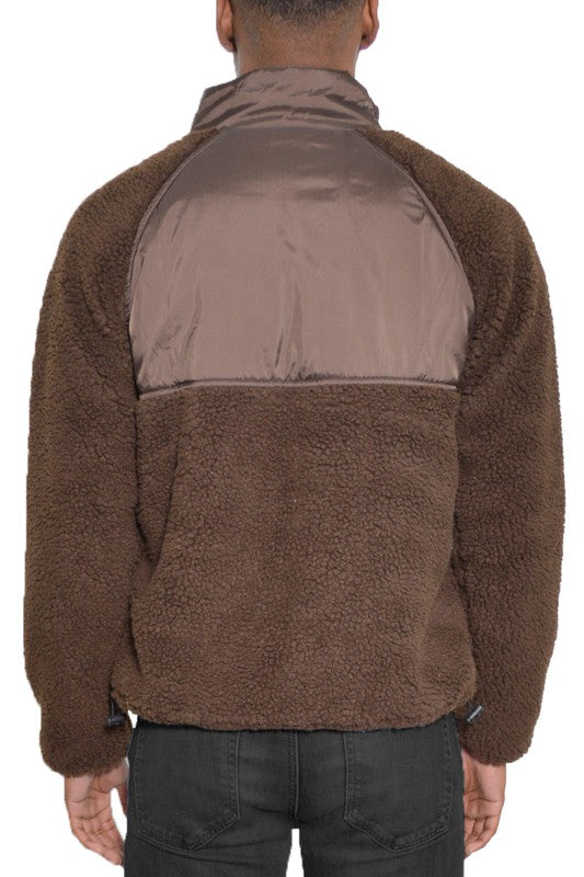 Men's Full Zip Sherpa Fleece Jacket | Zarnesh