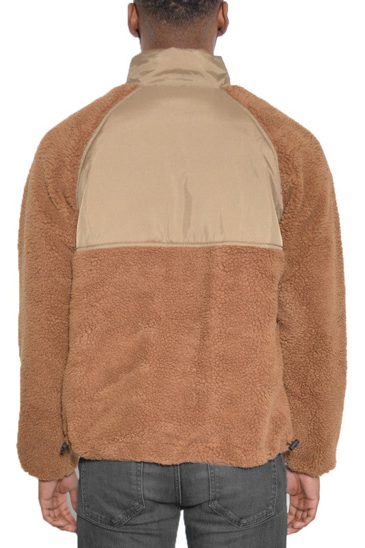 Men's Full Zip Sherpa Fleece Jacket | Zarnesh
