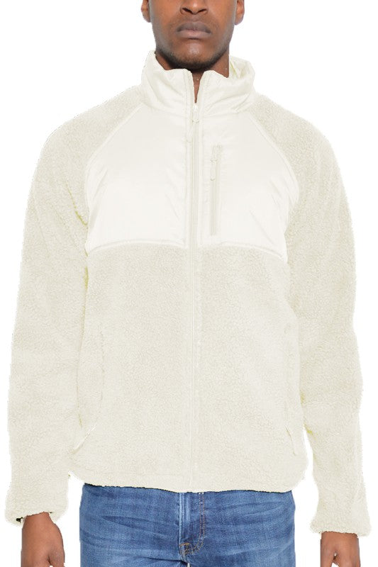 Men's Full Zip Sherpa Fleece Jacket | Zarnesh