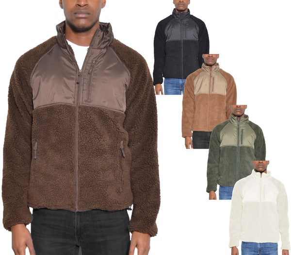 Men's Full Zip Sherpa Fleece Jacket | Zarnesh