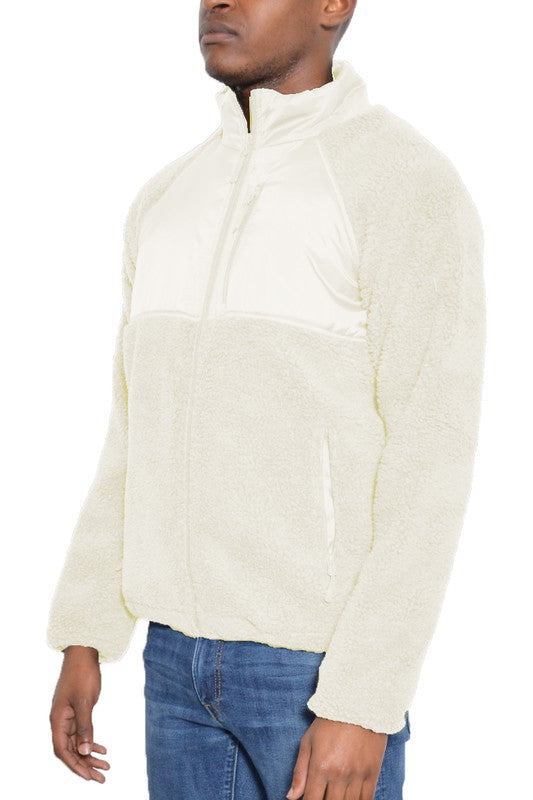 Men's Full Zip Sherpa Fleece Jacket | Zarnesh