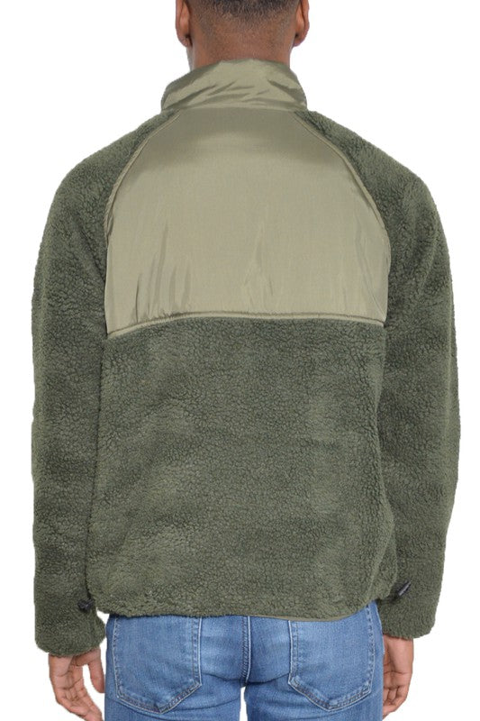 Men's Full Zip Sherpa Fleece Jacket | Zarnesh